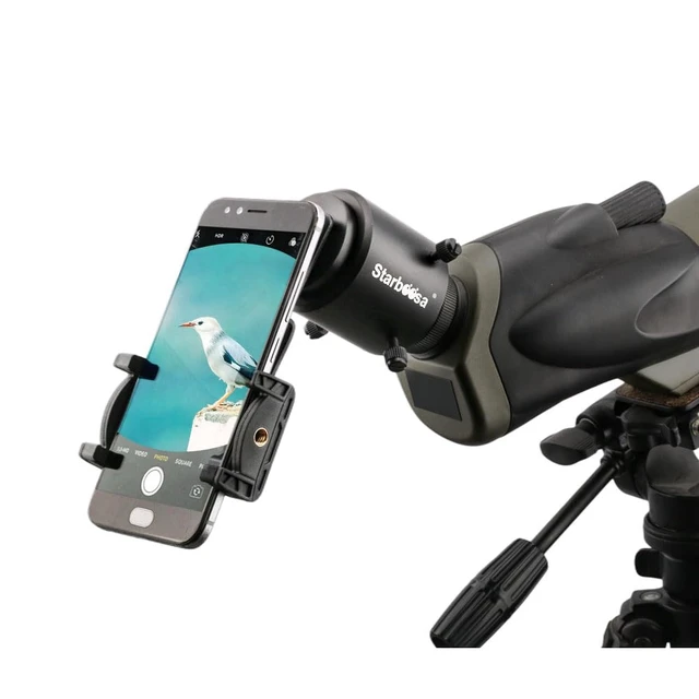 Alt view image 5 of 7 - Phone Scope Adapter for 29-53mm Eyepieces, Aluminum Mount Universal phone digiscoping; aluminum body; quick alignment