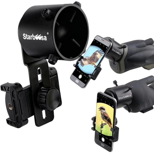 Main image of Phone Scope Adapter for 29-53mm Eyepieces, Aluminum Mount Universal phone digiscoping; aluminum body; quick alignment