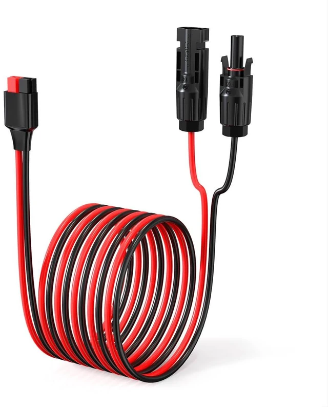 Main image of 10AWG 50FT Solar Panel Cable to Anderson Connector 2 6 10 20 35 50FT Solar Extension Cable for Portable Power Station Solar Generator Battery Pack(50FT)