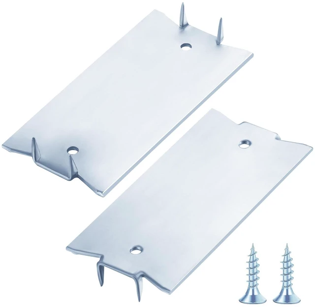 Main image of (30 pcs) Zinc 1.5X3 Inch 16-Gauge Anti-Nail Protection Plate Shield, Nail Plate for Wood Studs, Steel Cable Wire Protector Plate with Sharp Pointed Prongs for Protection Plumbing and Wiring