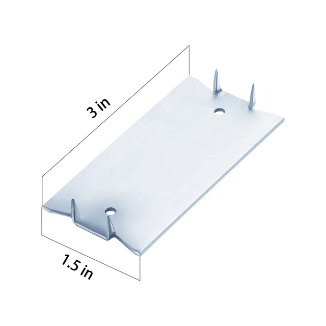 Alt view image 2 of 5 - (30 pcs) Zinc 1.5X3 Inch 16-Gauge Anti-Nail Protection Plate Shield, Nail Plate for Wood Studs, Steel Cable Wire Protector Plate with Sharp Pointed Prongs for Protection Plumbing and Wiring