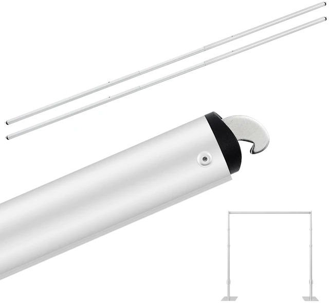 Main image of 2 Pcs 8-10ft Adjustable Crossbar for Backdrop Stand Double Layer Support Bar Fits Pipe and Drape Systems for Wedding Backdrops, Parties, Photo Booths and Events