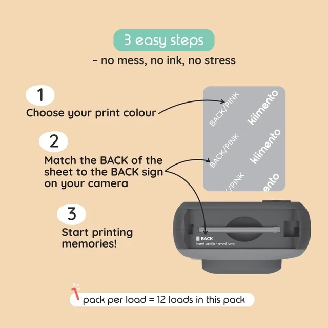 Alt view image 4 of 5 - kiimento Print Refill Pack for Model P2 Instant Print Pro Camera 120 Ink-Free Thermal Print Cards (4 Styles, 30 Each) BPA & BPS Free Camera Not Included