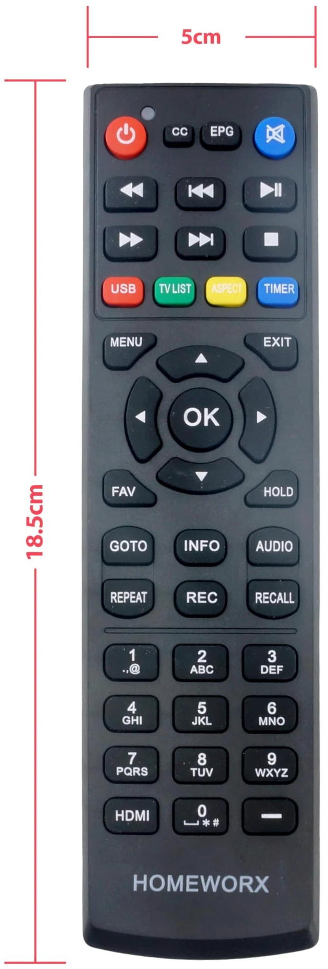 Alt view image 3 of 7 - ATSC Digital TV Converter Box Dongle with TV Tuner, TV Recording, USB Multimedia Function, 1080P HDMI Output, Clear QAM by HomeWorx (HW135STB)