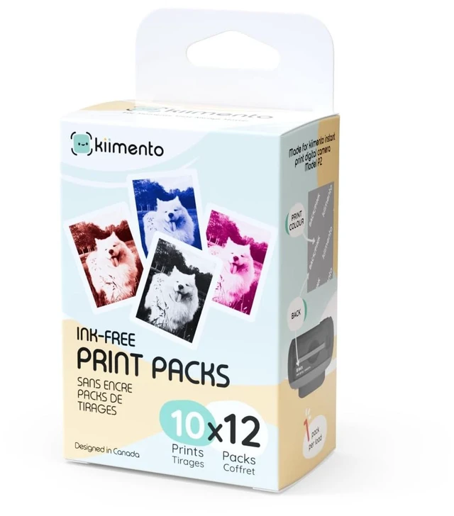 Main image of kiimento Print Refill Pack for Model P2 Instant Print Pro Camera 120 Ink-Free Thermal Print Cards (4 Styles, 30 Each) BPA & BPS Free Camera Not Included