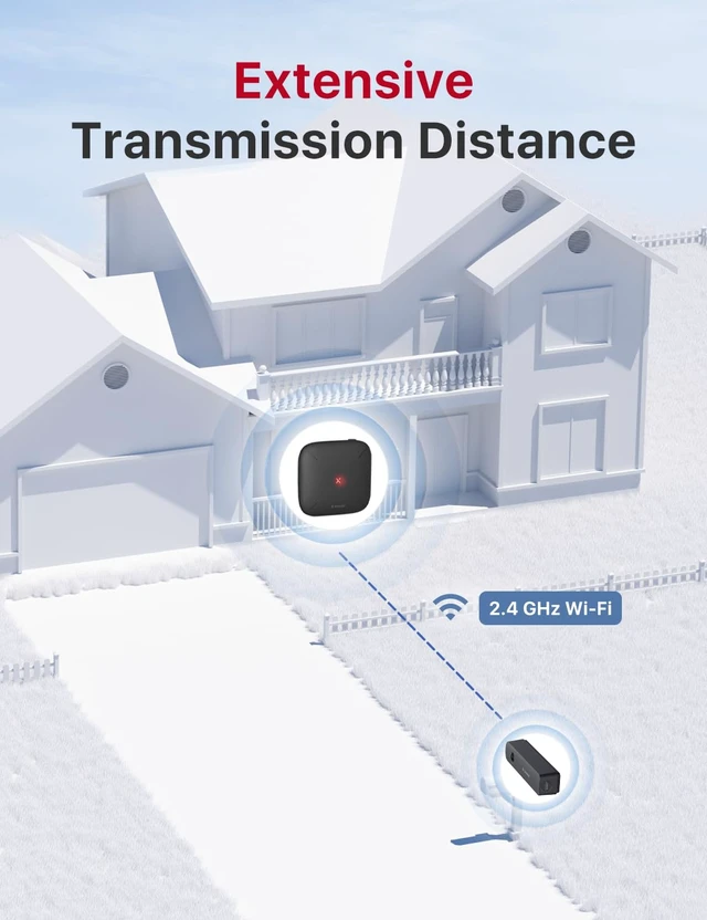 Alt view image 3 of 7 - Smart Mailbox Alarm for Delivered Mail, APP Alerts Wireless Long Range Mailbox Sensor with SBS50 Base Station, Up to 4 Years of Battery Life, SMA11