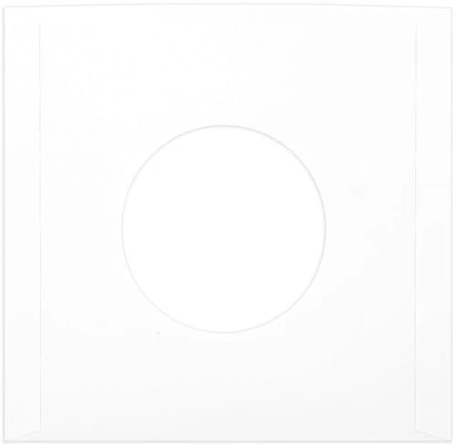 Alt view image 6 of 7 - (100) Archival Quality Acid-Free Heavyweight Paper Inner Sleeves for 7" Vinyl Records #07IW