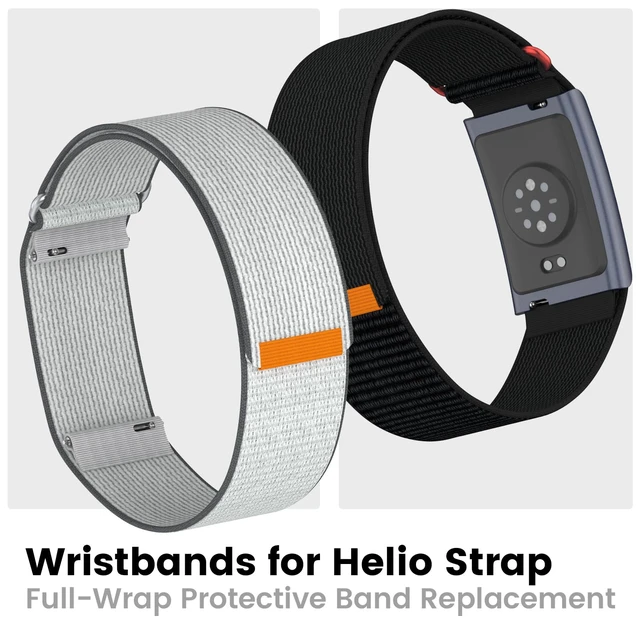 Alt view image 2 of 7 - Nylon Loop Compatible with Amazfit Helio Strap Band, Overlay Covered Design Soft breathable nylon with an adjustable hook-and-loop closure for workouts, sleep, and everyday wear