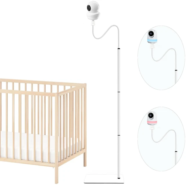 Main image of Baby Monitor Floor Stand Holder Compatible with Babysense Cameras for HD S2 /PRO/ Max View /Prisma Baby Cameras Mount Adjustable Flexible Clip Clamp Baby Camera Mount Holder Shelf -68.7 inch