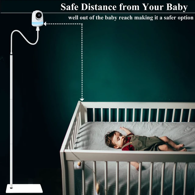 Alt view image 6 of 7 - Baby Monitor Floor Stand Holder Compatible with Babysense Cameras for HD S2 /PRO/ Max View /Prisma Baby Cameras Mount Adjustable Flexible Clip Clamp Baby Camera Mount Holder Shelf -68.7 inch