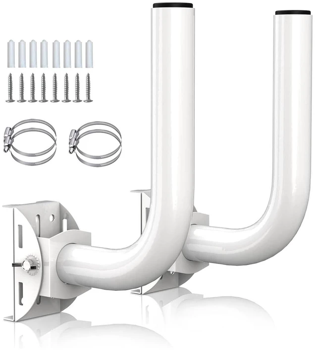 Main image of Universal Wireless Bridge Bracket Mount, 2-Pack Pole and Wall-Mounted for Outdoor Point to Point WiFi Access Point CPE Client Bridge