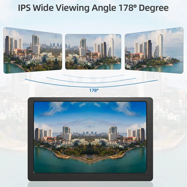 Alt view image 4 of 7 - 10.1 Inch HDMI Monitor 1280X800 Portable HD VGA Monitor LCD IPS Screen w/Dual-Speaker for Raspberry pi/PC/Laptop/TV/Camera/Gaming