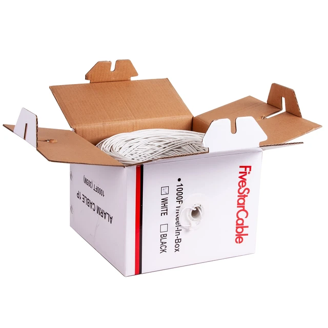 Alt view image 5 of 7 - 22-2 1000 Ft. Alarm Wire 22AWG 2 Conductors 22/2 22-2 Security Cable Alarm Bulk Cable for Efficient Power and Signal Transmission White