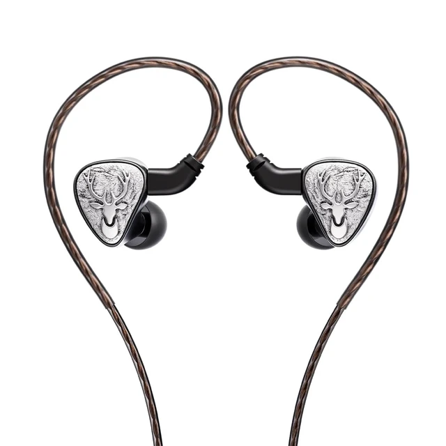 Main image of FH3 LUMI Hybrid IEM Earphones, 1DD + 2BA Triple Driver in-Ear Monitors, Vintage Vocal Tuning, Cashmere Wood Fiber Diaphragm, Detachable Cable(Silver)