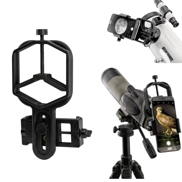 Alt view image 5 of 7 - Monocular Telescope Smartphone Adapter, Digiscoping Phone Holder Fits 29-69mm Eyepiece Outer Diameters; Telescope & Monocular Compatible; Digiscoping