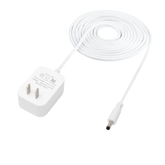 Alt view image 2 of 6 - 15W Extra Long Power Adapter Compatible with Echo Spot, Echo Dot (3rd, 4th & 5th Generation), Echo Pop, Echo Pop Kids (17-Foot)