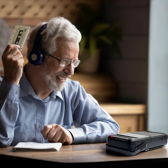 Alt view image 7 of 7 - Solar Rechargeable Shoebox Cassette Tape Player Recorder, RETRO-38BT Portable, Built-In Microphone, Bluetooth Audio Streaming, AM/FM/SW Radio, MP3 Playback, Line-In/Out, AC/Battery Powered