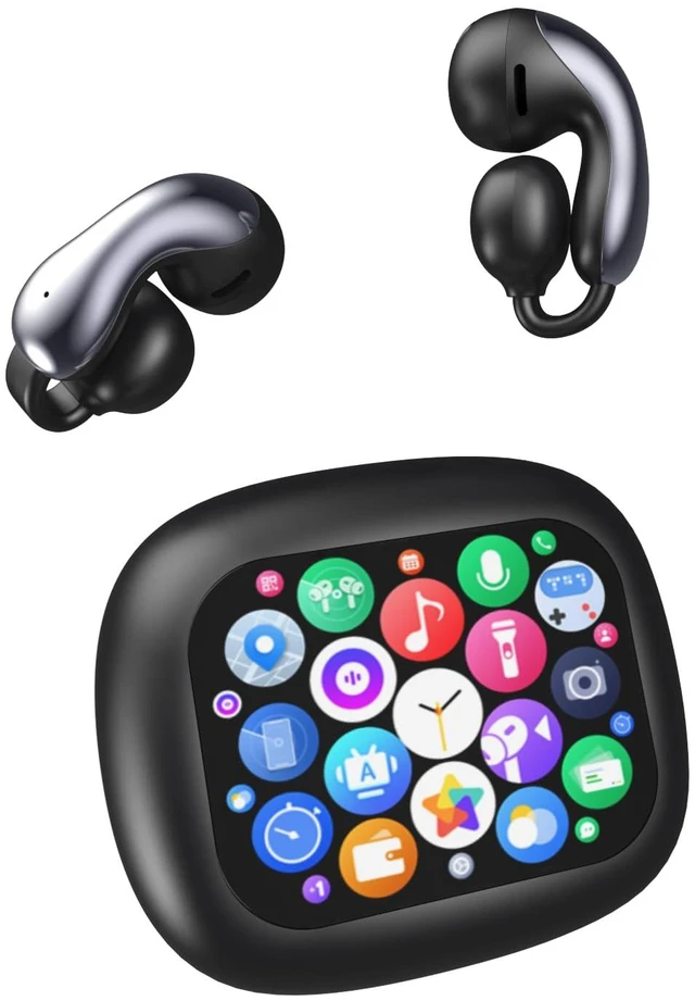 Main image of Clip on Translation Earbuds for Travel Study Workout, No Subscription-Black 70+ Languages Real-Time Translator Earbuds, AI Assistant, Multifunction Touch Control-2 Audio Modes, Wallpaper, Payment Code