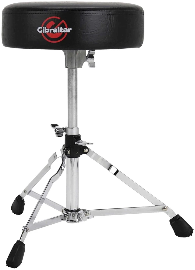 Main image of Drum Throne with Adjustable Height, Round Seat, Single-Braced Drum Stool, Lightweight Portable Design, Comfortable Cushion, Ideal for Practice, Travel, or Gigs, 4000 Series (4608)