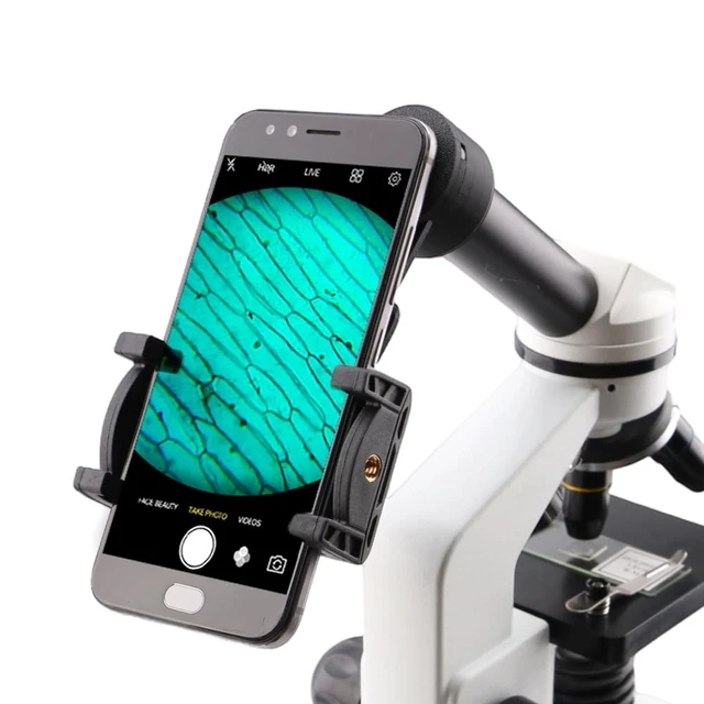 Alt view image 7 of 7 - Microscope Phone Adapter with WF16X Widefield Eyepiece Integrated WF16X Eyepiece; Fits 23.2mm Microscope Tubes; Easy Phone Imaging