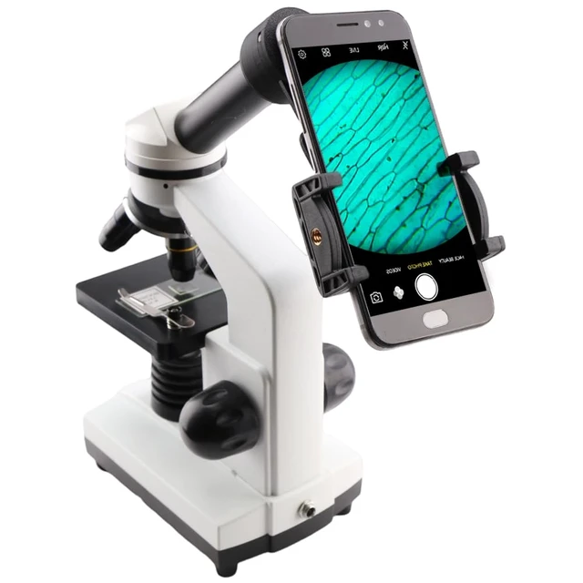 Alt view image 5 of 7 - Microscope Phone Adapter with WF16X Widefield Eyepiece Integrated WF16X Eyepiece; Fits 23.2mm Microscope Tubes; Easy Phone Imaging