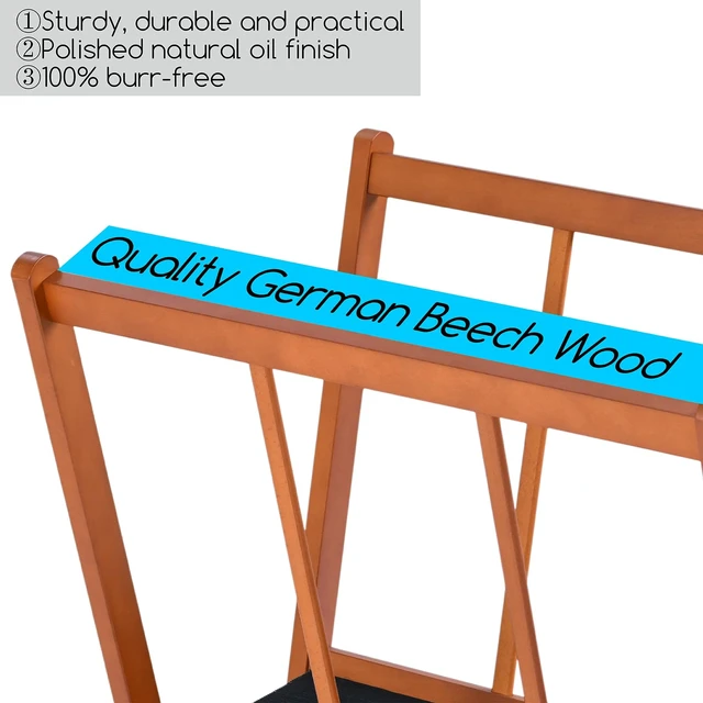 Alt view image 3 of 7 - Art Display Print Rack: Artist Storage Rack with Castors for Canvas Beech Wood Large Drying Racks for Prints Artworks Panels Posters Stand Art Shows & Galleries, Walnut