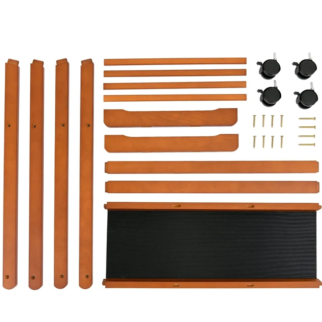 Alt view image 7 of 7 - Art Display Print Rack: Artist Storage Rack with Castors for Canvas Beech Wood Large Drying Racks for Prints Artworks Panels Posters Stand Art Shows & Galleries, Walnut