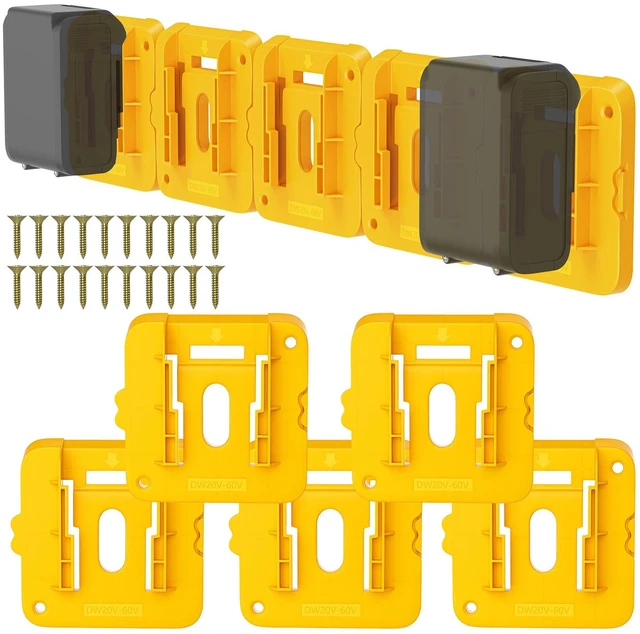 Main image of Battery Mount Holder Compatible for Dewalt 20V 60V Battery Battery Holder Dock Holder Fit for DCB200 DCB203 DCB206 Batteries- 10 Pack