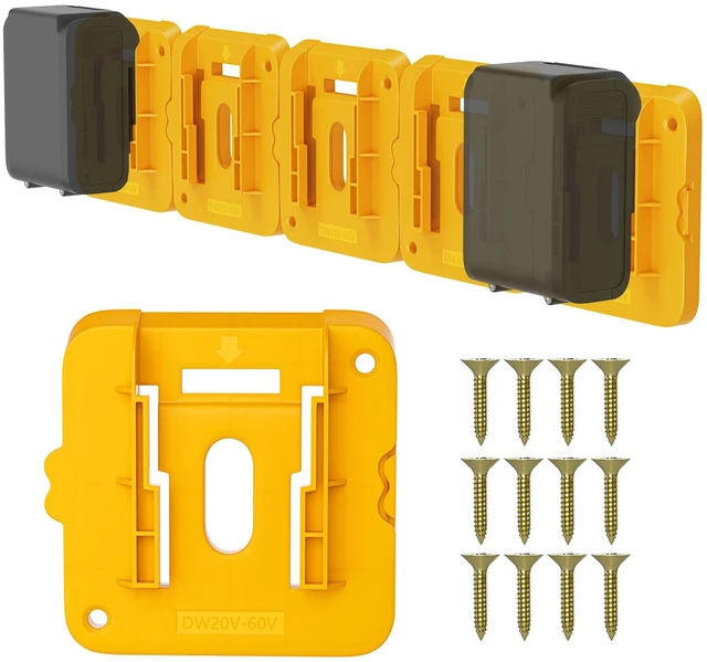 Main image of 6 Pack Battery Holder Compatible for Dewalt 20V 60V Battery Packs Wall Mount Batteries Storage Fit for DCB201 DCB204 DCB609 DCB612 Batteries Pack Wall, Work Van, Shelf, Toolbox