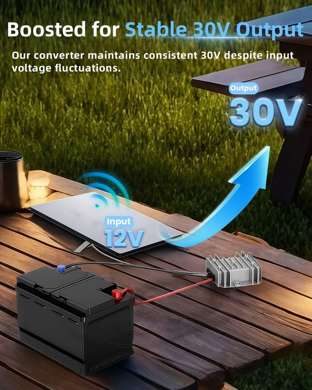 Alt view image 2 of 6 - Starlink Mini 12V/24V to 30V 3.5A DC Step Up Converter with 18AWG DC Power Cable Male Port, Builtin Safety Protection, Portable Power Adapter for RV, Camping, OffGrid Internet (3.3 FT)