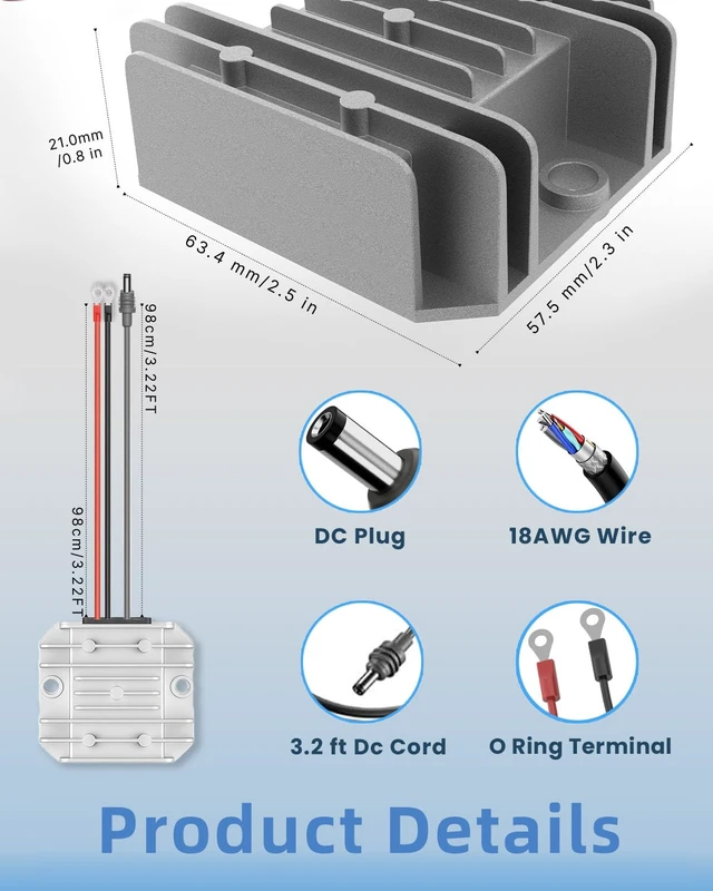Alt view image 3 of 6 - Starlink Mini 12V/24V to 30V 3.5A DC Step Up Converter with 18AWG DC Power Cable Male Port, Builtin Safety Protection, Portable Power Adapter for RV, Camping, OffGrid Internet (3.3 FT)