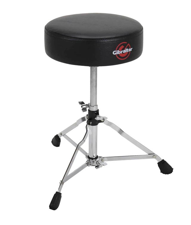 Alt view image 3 of 5 - Drum Throne with Adjustable Height, Round Seat, Single-Braced Drum Stool, Lightweight Portable Design, Comfortable Cushion, Ideal for Practice, Travel, or Gigs, 4000 Series (4608)