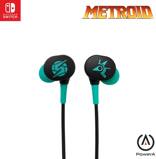 Main image of Wired Earbuds for Nintendo Switch - Metroid, 3.5 mm, Wired, Officially Licensed