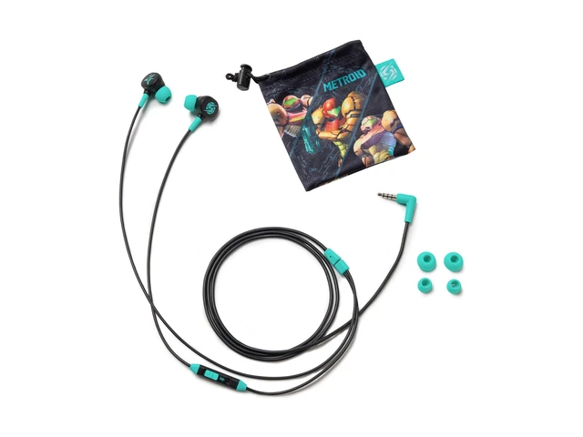 Alt view image 6 of 6 - Wired Earbuds for Nintendo Switch - Metroid, 3.5 mm, Wired, Officially Licensed