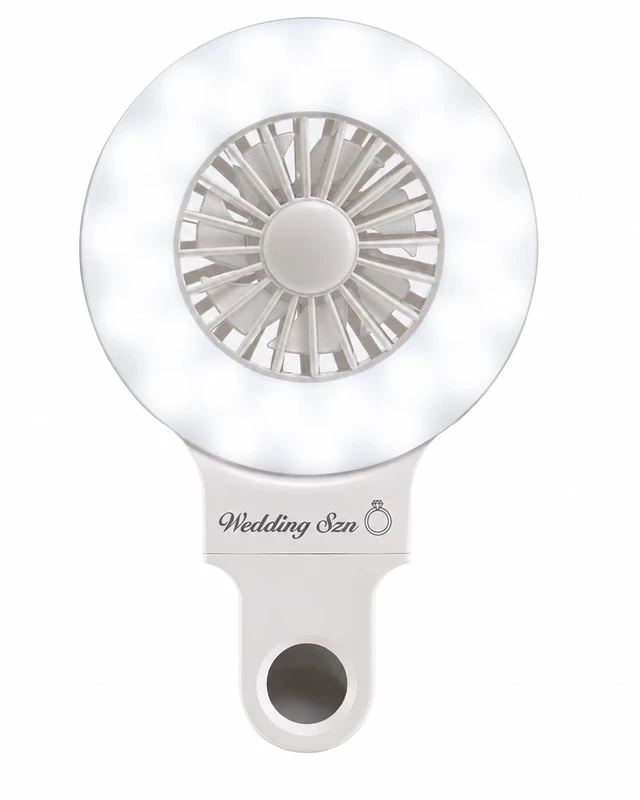 Alt view image 6 of 7 - by Remi: 2-in-1 Clip on Phone Fan and Selfie Ring Light (Bridal Edition)
