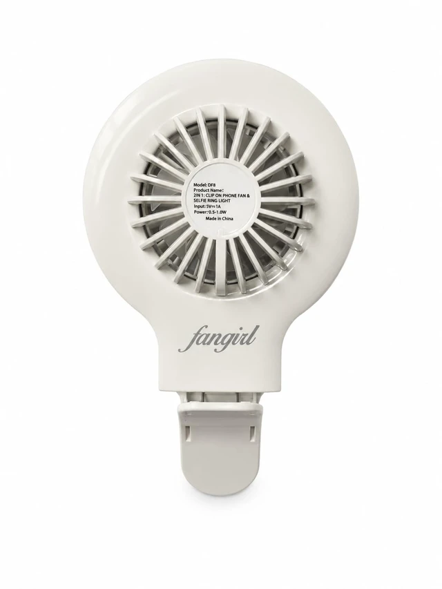 Alt view image 5 of 7 - by Remi: 2-in-1 Clip on Phone Fan and Selfie Ring Light (Bridal Edition)