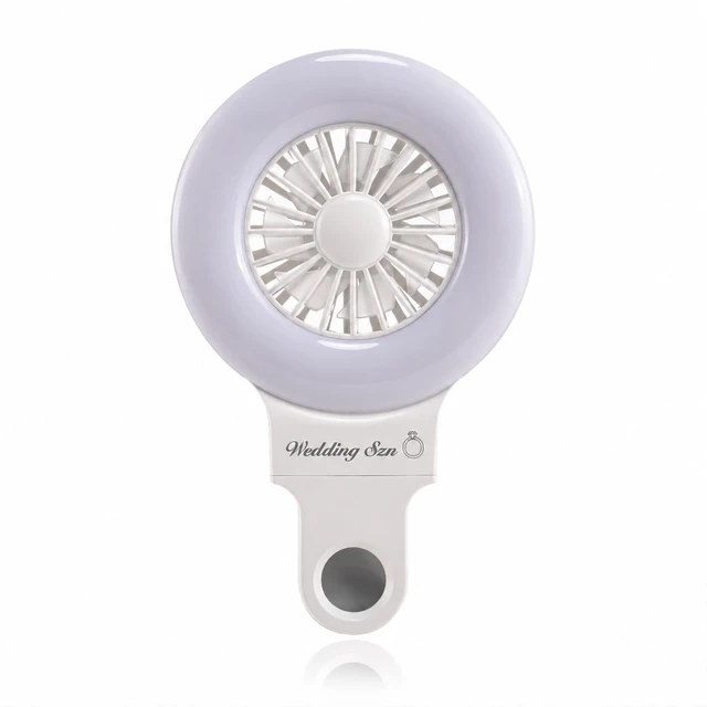 Alt view image 2 of 7 - by Remi: 2-in-1 Clip on Phone Fan and Selfie Ring Light (Bridal Edition)
