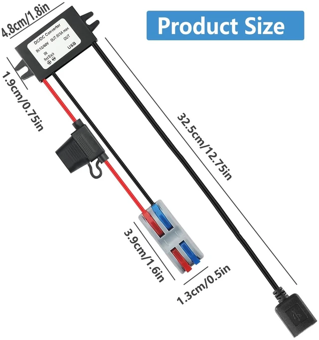 Alt view image 7 of 7 - DC 10-60V Step Down to 5V 3A MAX 15W USB Female Converter Adapter Buck Module (USB)