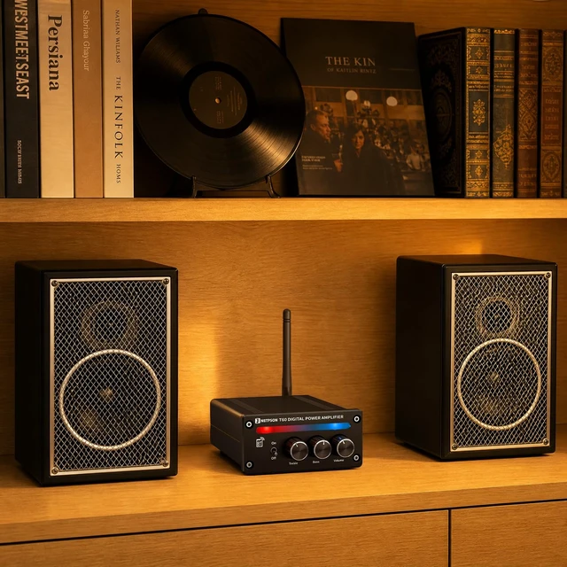 Alt view image 3 of 7 - T60A Bluetooth Stereo Amplifier 30W×2 RMS 2CH Receiver Bluetooth AmpI Dual ChipTPA3116Amp with Bass Treble KnobI 2 Channel Amp with Bluetoothfor Bookshelf, Ceiling, Garage