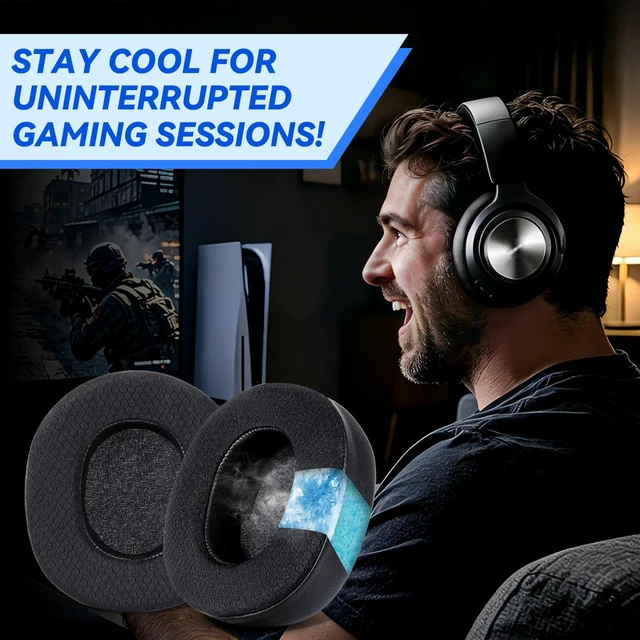 Alt view image 7 of 7 - Cooling Gel Earpads for Steelseries Arctis Nova Pro Wireless Headset Replacement Ear Pads Cushions for Nova Elite Headphones with Extra Thick Memory Foam, Breathable & Comfortable