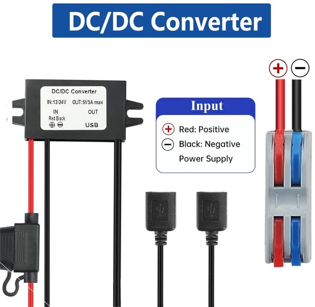 Alt view image 3 of 7 - DC 8-32V Step Down to 5V 3A MAX 15W Dual USB Female Converter Adapter Buck Module(2 USB)