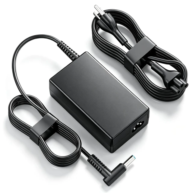 Alt view image 2 of 2 - 65W 4.5mm Blue Tip Charger Replacement for HP Laptop, Pavilion x360 EliteBook 840 Envy x360 Chromebook Stream ProBook 11 13 14 15 17 TPN-LA16 Power Supply Cord