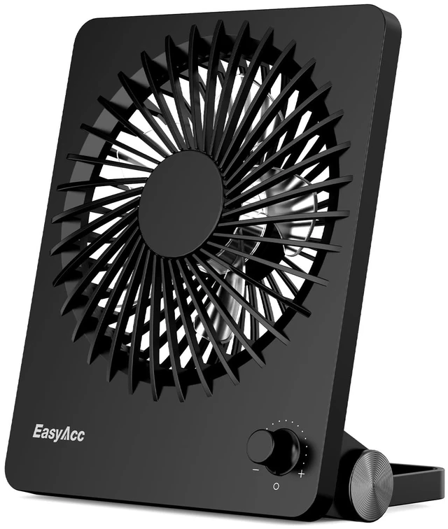 Main image of EasyAcc 6000mAh Travel Fan, Usb Desk Fan Portable, 6-inch | Up to 26Hour Runtime, Ultra-Slim Design, Quiet Stepless Speed Control for Sleeping, Battery Powered Fan for Office, Cruises
