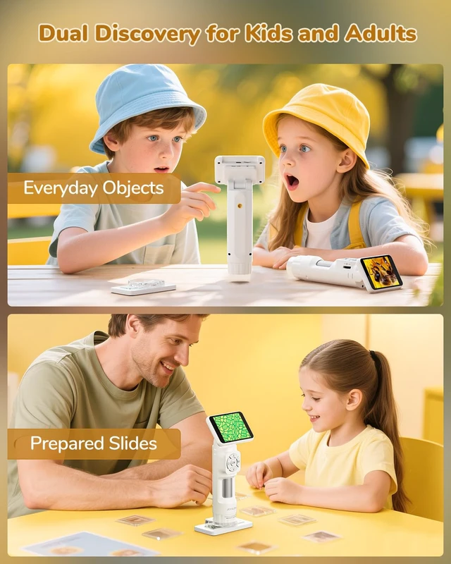 Alt view image 2 of 7 - JL113 Digital Microscope Handheld with 2.8" Screen, 1080P Video Anti-Shake, Portable Coin Magnifier Camera, USB Output, 900mAh battery, 8 LED Lights, PC View, 32GB, for Kids Adults