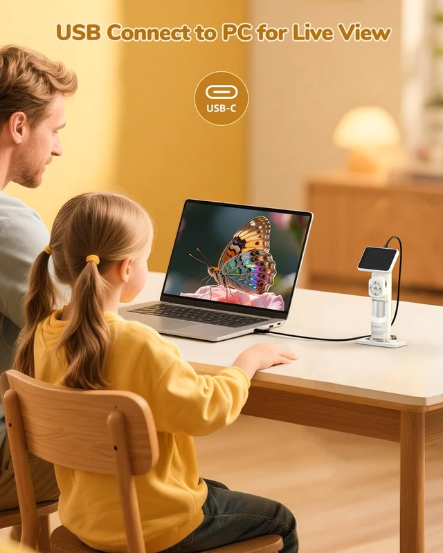 Alt view image 6 of 7 - JL113 Digital Microscope Handheld with 2.8" Screen, 1080P Video Anti-Shake, Portable Coin Magnifier Camera, USB Output, 900mAh battery, 8 LED Lights, PC View, 32GB, for Kids Adults