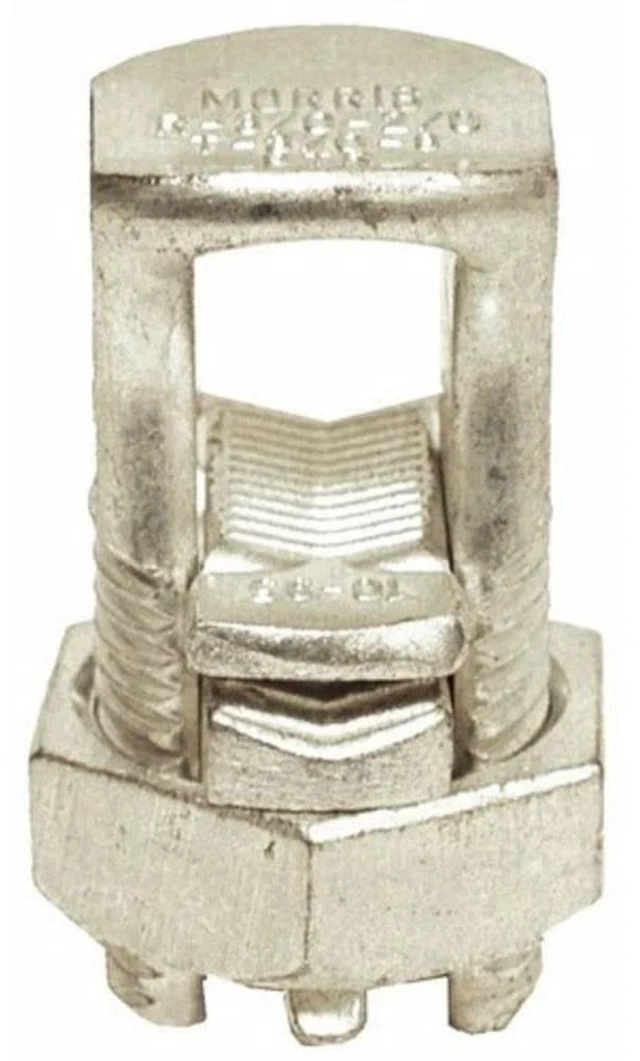 Main image of Products 90420 Split Bolt Connector with Spacer, Dual Rate for Copper and Aluminum Conductors, 3/0 AWG, 2/0-2/0 Max Run to Max Tap, 385inlb Torque, 2-Pack