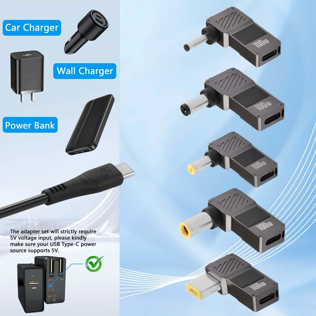 Alt view image 5 of 6 - 2PCS DC 3.5mm x 1.35mm to USB C Type USB C to 3.5x1.35 mm Adapter Made for IP Camera, LED Lights, Printers, Routers, Sensors, CCTV Wireless Camera Series (35135)