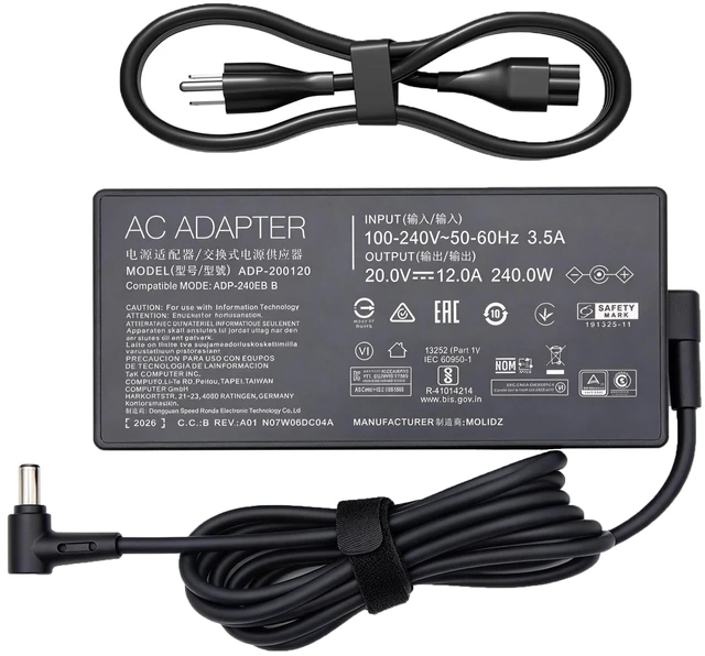 Main image of 240W Laptop Charge for ASUS ROG Strix G15 G17 Scar 15 Scar 17 G513 G533 Zephyrus G14 G15 M16 GA402 GA503 GU603 Gaming Laptop