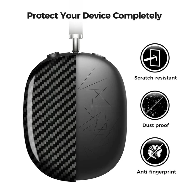 Alt view image 2 of 7 - Real Carbon Fiber Case for Airpods Max,Military Grade Protective Hard Cover for 2024 New and Old Apple Airpods Max Headphone from Daily Scratch,High-End Luxury Essential Accessories