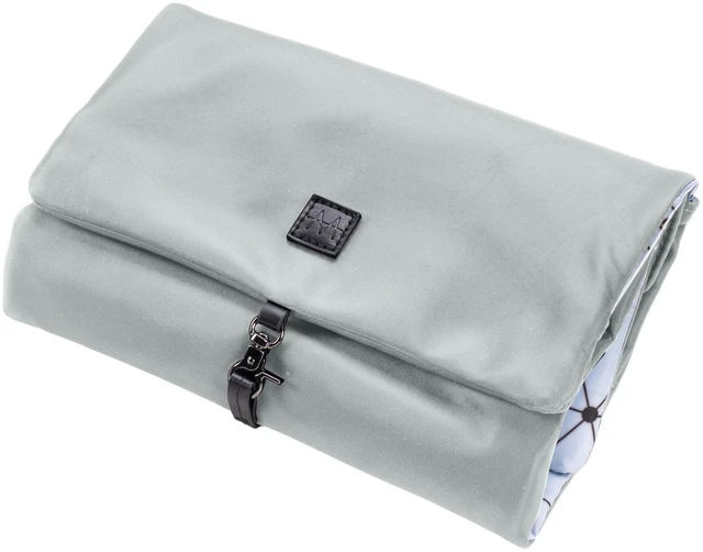Main image of Diamond Jewelry Roll HNG-731 Silver Foldable Jewelry Organizer, Slim Roll Design, Secure Storage for Rings, Necklaces, Earrings & Bracelets, Sturdy Nylon